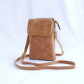 Simple Women's Shoulder Bag With 3-Layer Zipper Soft Leather Crossbody bag Mini Small Bag Wallet With Multiple Compartments Larg