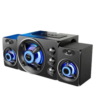 HIFI 3D Stereo Speakers Colorful LED Heavy Light AUX USB | SAMAG