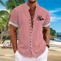 New Men's Linen Short-Sleeved Shirt, with a Fashionable | SAMAG