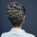 13x4x1 Lace Frontal Wig Loose Curly Wave Human Hair Brazilian Remy Hair Short Bob Pixie Cut Wig Human Hair 6 Inch 150% Density