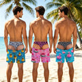 Men Fun Beach Party Swim Trunks 3D Fake Hip Printed | SAMAG