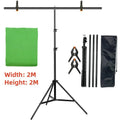 T-Shape Backdrop Stand Kit with Background Cloth Video Chroma Key Green Screen Frame Stand For Photography Photo Studio Props