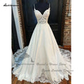 Lakshmigown Luxury A Line Beach Wedding Dresses Vestidos | SAMAG