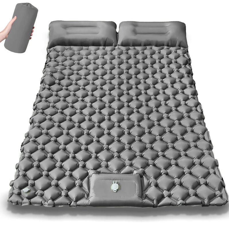 ! Upgrade! Double Air Mattress Camping Blow Up Bed | SAMAG