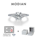 MODIAN D Color VVS1 Rectangle Moissanite 925 Sterling Silver Trendy Sparkling Wedding Engagement Rings For Women Fine Jewelry
