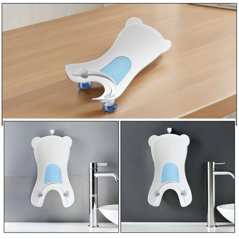 Portable Infant Baby Wash Basin Ergonomic Soft Bath Cushion Newborn Bath Support Wash Essential for Bathroom