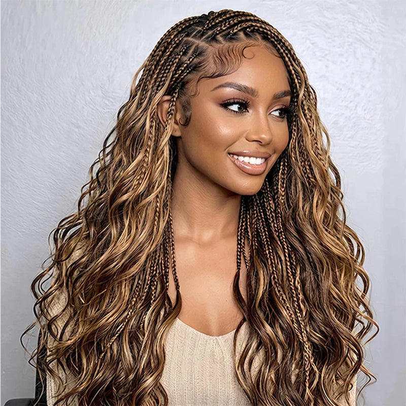 Highlight Miracle Knots Feathered Crochet Human Hair Body Wave 100% Raw Human Hair Extensions Boho Braids Crochet Human Hair
