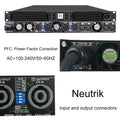ShennDare 4x2800W Audio Professional Power Amplifier 4 Channels 1U Subwoofer Amplifier Class D Line Array Speaker Preamplifier