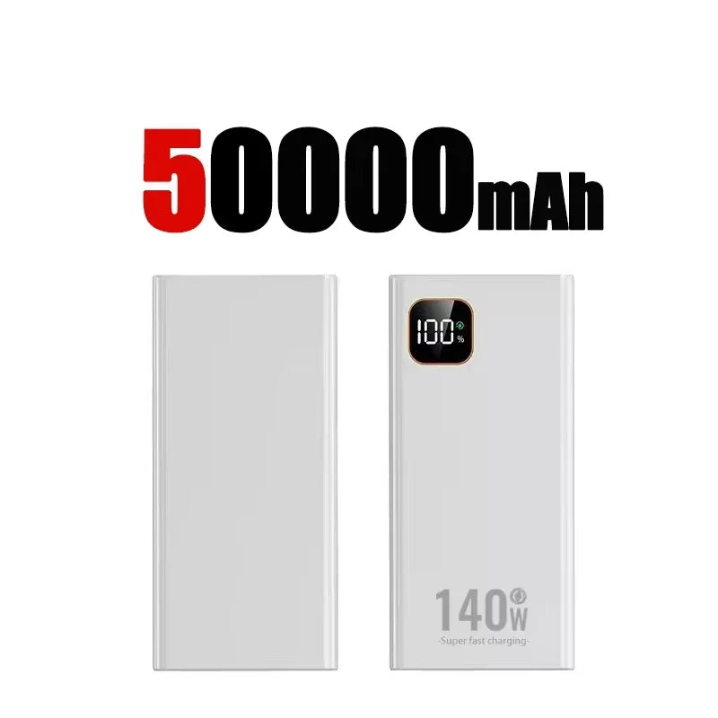 Lenovo 2026 140W 500000mAh Ultra Capacity Power Bank Super Fast Charging CCC Portable Charger For IPhone Samsung