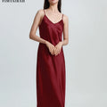 FIMTAIRAH   Sexy Comfortable  00% Mulberry Silk Nightdress  Silk home wear black  Silk Long Night Dress   Silk Nightdress Women1