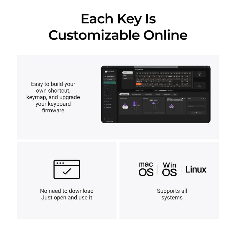 Keychron Q6 HE 8K Magnetic Switch Keyboard Full-size Layout Hall Effect Program Gaming Custom Wired Keyboard