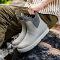 Men Rain Boots Non-slip Water Shoes Outdoor Waterproof Fishing Boots Slip on Men Rubber Boots PVC Material Round Toe Rain Shoes