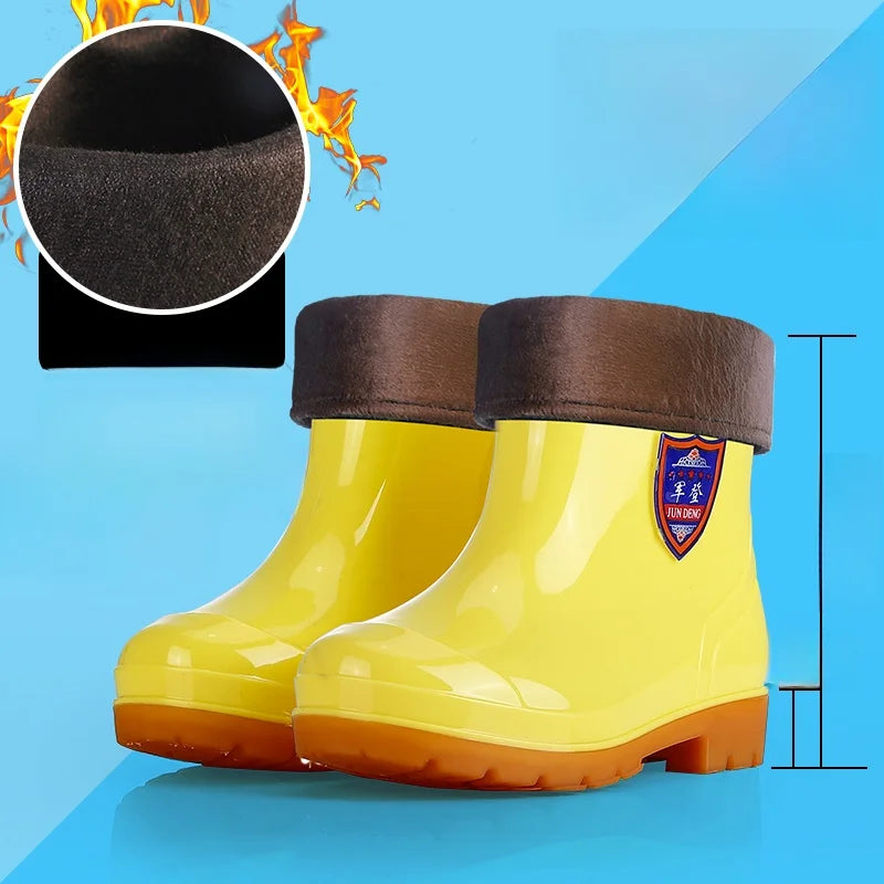 White Work Boots Waterproof Slip Resistant High And Medium Tube Food Hygiene Boots Rubber Shoes for Men Rain Boots