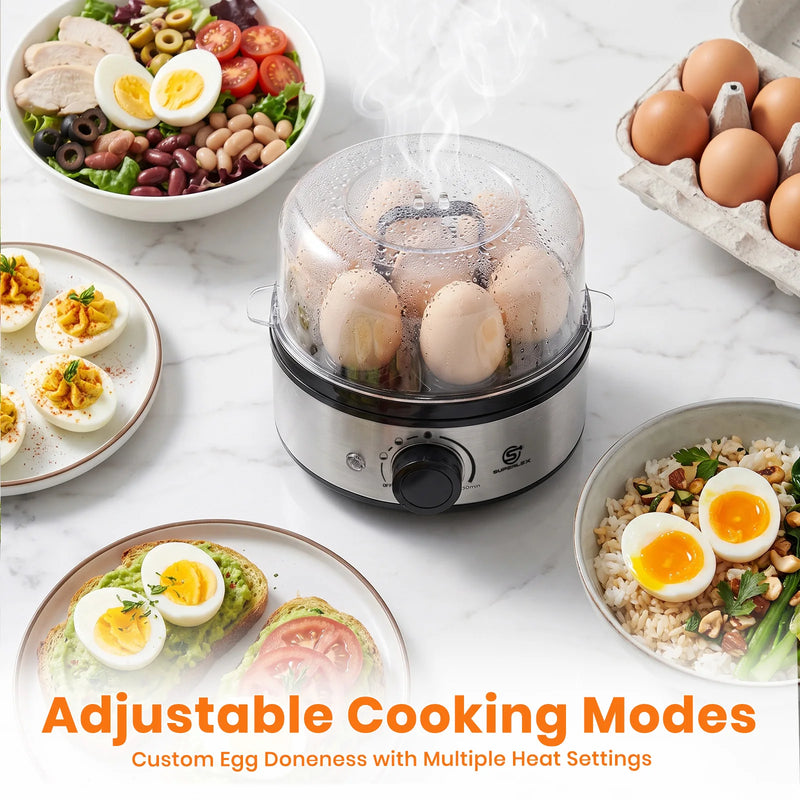 SUPERLEX 400W Power EGG COOKER with Large Capital Boils Up to 7 Eggs Smart Power Off Easy to Clean and Better Safeter For Family
