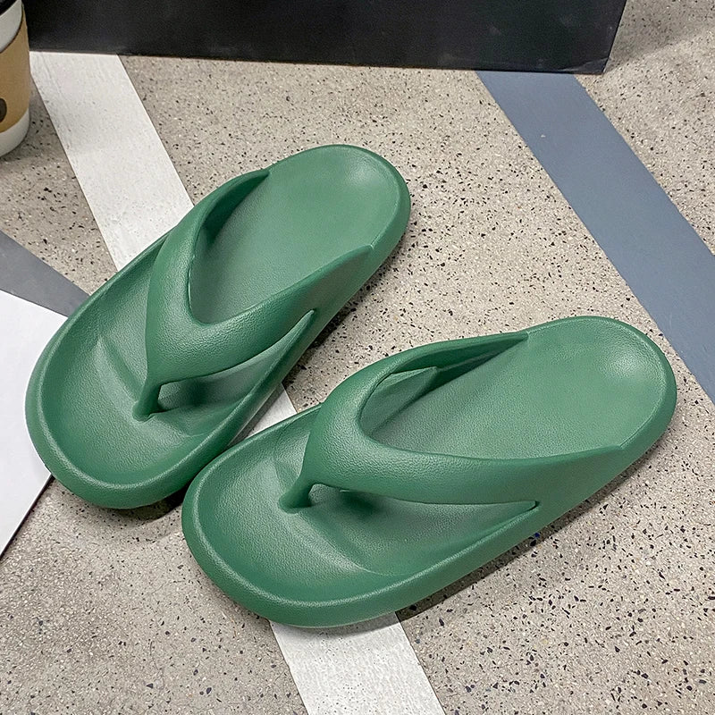 Women's Classy Flip-Flops for Women, Summer Flip-Flops for Beach Couples, New Thick-Soled Outer Wear Sandals for Men, Bathroom Bathing Non-Slip Slippers