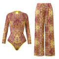 2026 Glamorous Multicolor Swimwear with Unique Pattern High-Cut Legs Perfect for Beach Wear Pool Parties Summer Getaway Vacation