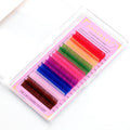 NAGARAKU Mix Color Eyelashes Make up High Quality Soft Natural Synthetic Mink Rainbow Eyelash Extension Supplies  8 Colors Mix