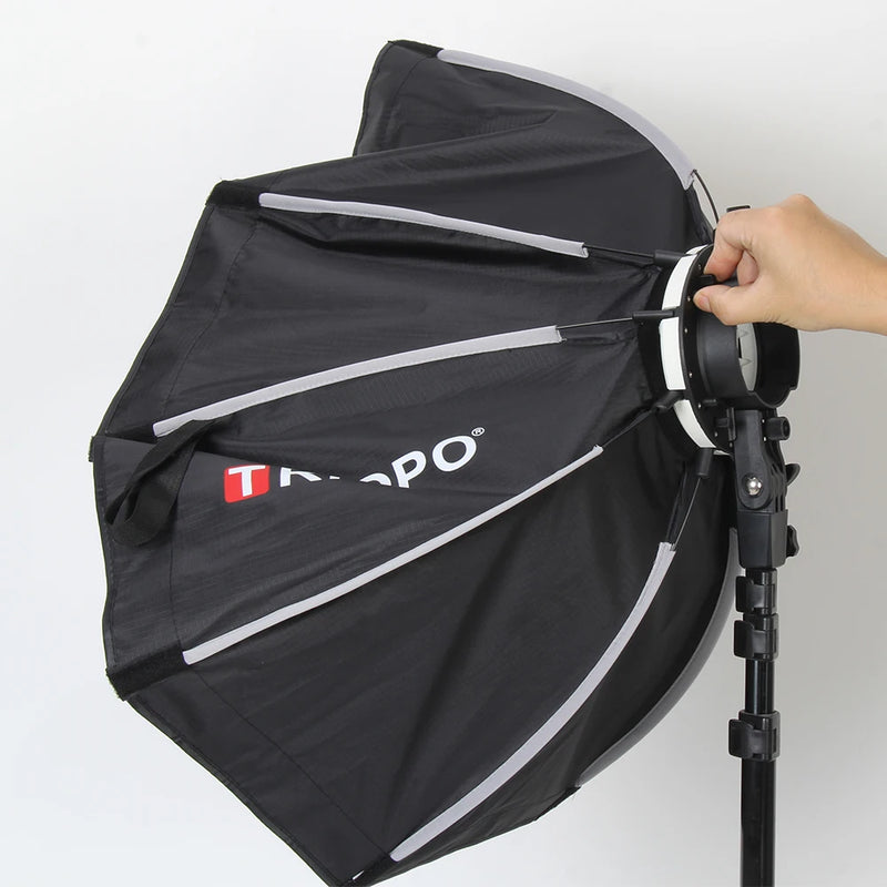 Triopo KX90 90cm KX65 65cm Speedlite Octagon Umbrella Softbox Outdoor Flash Soft Box for Godox V1 Speedlite Softbox ﻿