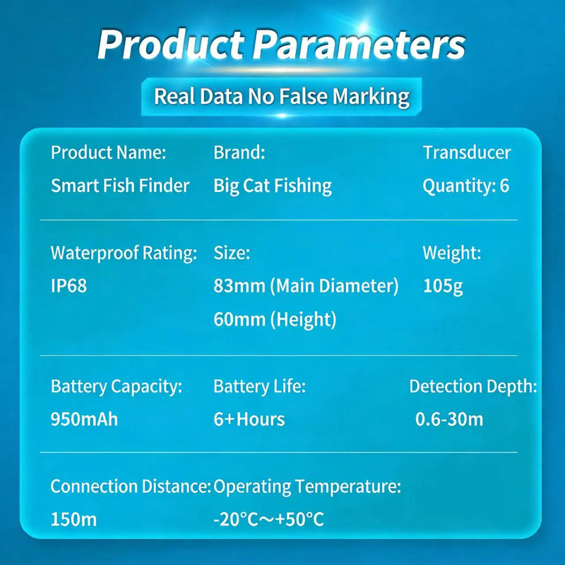Sonar Fish Finder Handheld Damao, 200m Real Detection | SAMAG