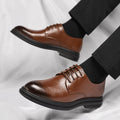 Lace Up Derby Men Shoes with Round Toe Low Heel Comfortable Breathable Non Slip Business Daily Office Formal Men Shoes