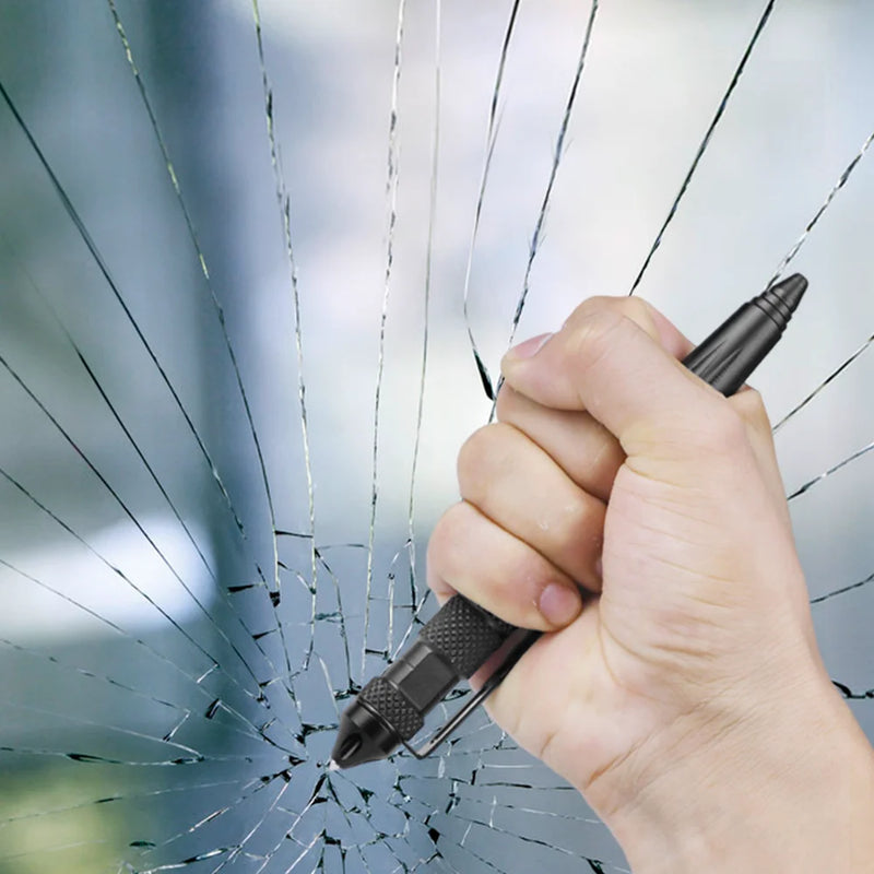 Multifunctional Metal Tactical Pen Anti Skid Emergency Glass Breaker Self Defense Supplies