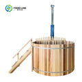 Customized Outdoor Hot Water Bath Bucket Wood Fired Heating System Wooden Bathtub Comfortable Soaking Hot Tub
