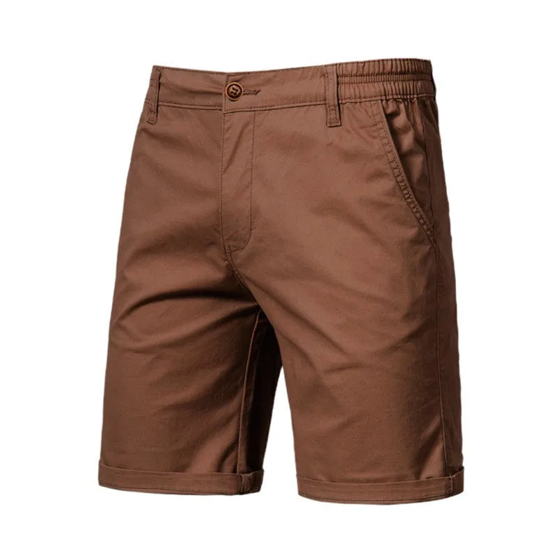 Summer Men's Shorts Solid Color Mid-Waist Elastic | SAMAG