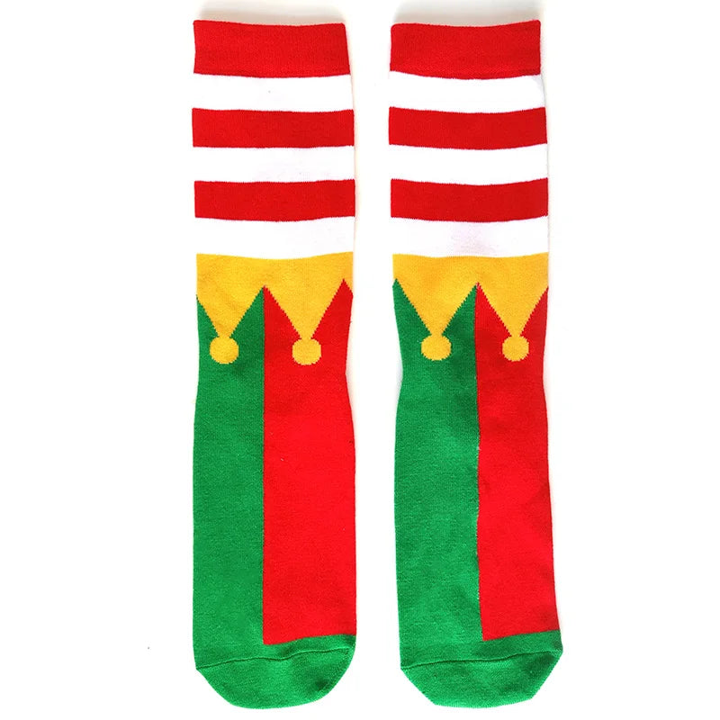 2025 New Men Christmas Socks New Year Funny Snowflake Beer Santa Claus Elk Snow Cotton Happy Socks Men Cartoon Women Sokken
