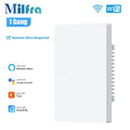 Milfra Zigbee WIFI Light Switch 1/2/3/4/6 Gang Smart Switch Voice Control Work With Alexa Google Home Tuya Control With Neutral