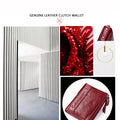CONTACT'S Fashion Genuine Leather Women Wallet Bifold Card Holder Coin Purse Small Women's Purse Money Clip Men Pocket Wallets
