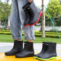 Waterproof Men's Rain Boots 2025 Thickened Warm EVA Sole Plastic Upper Short Toe-Cap Rain Shoes for Kitchen Construction Fishing