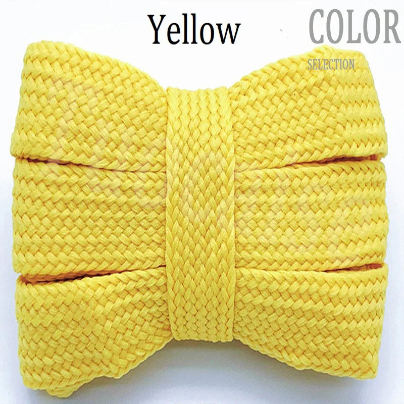 Flat Wide Shoelaces 2cm 1Pair Thick Soft Casual Sneakers Running Sports Shoe Laces 100/120/140/160CM Fashion Shoes Accessories