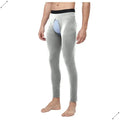 Mens Open Fly Breathable Cotton Thermal Long Johns Black S
