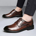 British Style Casual Leather Business Shoes Mens 2026 New Original Men's Office Shoes Fashion Lace-up Oxfords Walking Shoes
