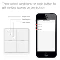MOES 4 Gang Tuya ZigBee Wireless 12 Scene Switch Push Button Controller Battery Powered Automation Scenario for Tuya Devices