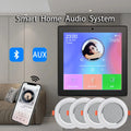 Mini Touch Screen 4*20W Stereo Music Panel PA SystemBluetooth Wall Amplifier Smart Home Audio Ceiling Speaker Wall Amplifier