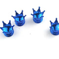 4 PCS Universal Crown Wheel Valve Covers Air Dustproof Waterproof Car Motorcycle Tyre Rim Covers Car Decoration Valve Caps