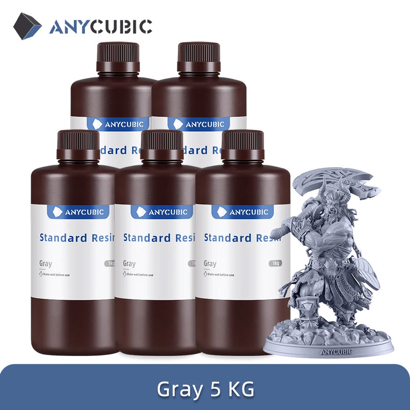 ANYCUBIC 5KG Standard Resin 3D Printer High Precision Standard Resin 3D Printing DIY Figurines Materials For Photon Mono 5s Pro