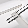 2pcs Cuban Chain Bracelet for Men Boys,Waterproof Stainless Steel Silver Color Chain Wristband,Stylish Fahter's Day Gift
