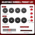 22lb 2-in-1 Adjustable Dumbbell & Barbell Set for Home | SAMAG