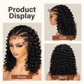 Kinky Curly Braided Wig With Baby Hair Natural Color Curly 13X4 Transparent Synthetic Lace Front Wigs Braid Wig For Black Women