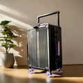 BunnyFly Wide Handlebar Travel Trolley Suitcase with Colorful Silent Wheels TSA Lock Rolling Luggage Large Capacity PC Material