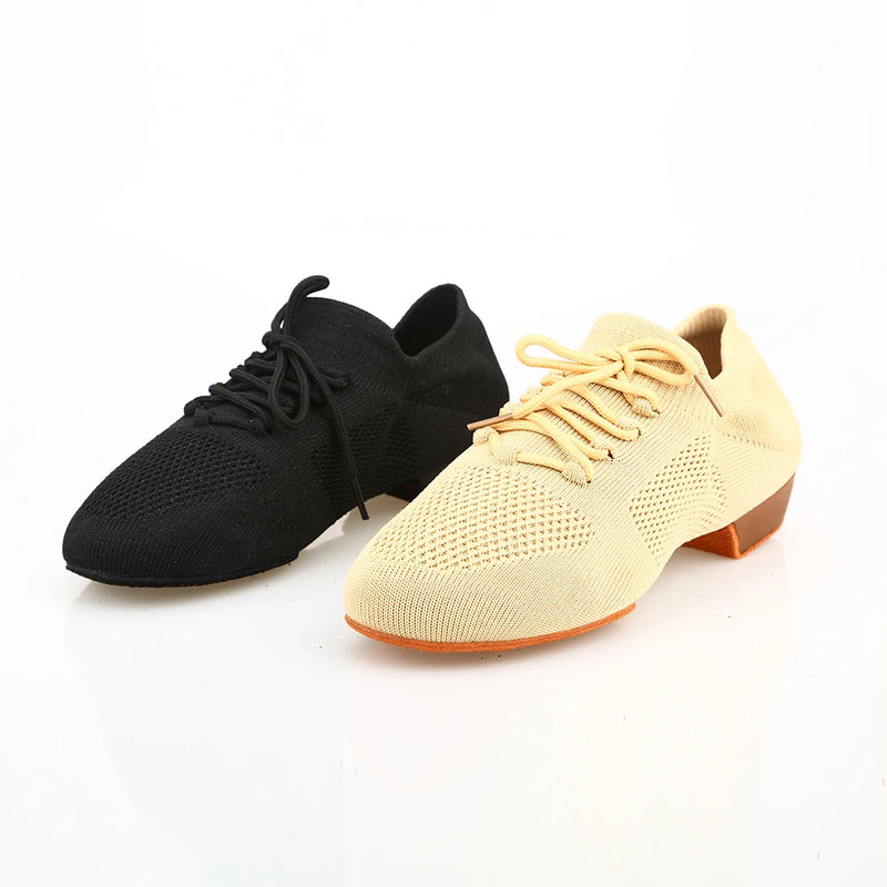 Dance Shoes for Women Jazz Salsa Ballroom Dancing Shoes Mesh Casual Flat Sprots Shoe Ladies Girls Modern Yoga Sneakers 34-42
