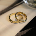 With 18K Stamp Never Fading 4mm Minimalist Fine 18K Gold Filled Rings Wedding Band Gift Jewelry for Women Men Couple Rings