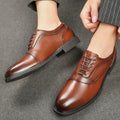 Trendy New Men's Casual Black Brown Lace Up Oxfords Shoes Gentleman Business Flats Dress Homecoming Footwear Zapatos Hombre