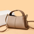Luxury Vintage Soft Leather Women Boston Bag Minimalist Fashion Commute Shoulder Crossbody Handbag