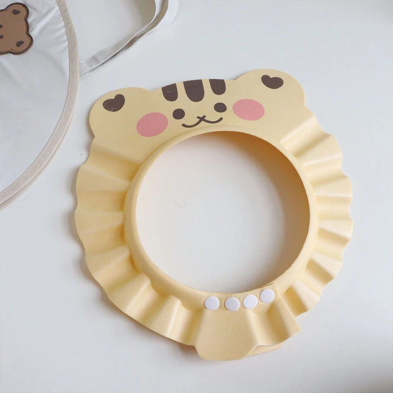 Cute Animal Shower Cap Safety Eye Protection Ear Protection Lightweight Cute Cartoon Baby Bath Protective Cap Shampoo Bath Care