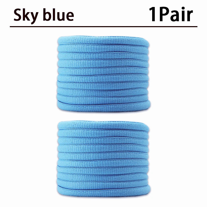New Half Round High Quality Shoelaces 5mm Width Solid Color Shoelace Sneaker Classic Shoe Laces 1 Pair/3 Pair/5 Pair