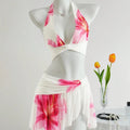 Neck-mounted Bikini Set For Women Floral Print Backless | SAMAG