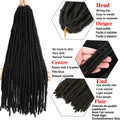 Synthetic Crochet Braiding Hair Extensions Dreadlocks Ombre Brown Colored X-TRESS Soft Straight Faux Locs Braids Hair For Women
